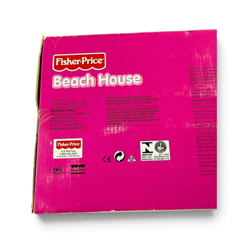 Fisher Price Beach House 75118 Vintage 2000 Folding Playset NIB New